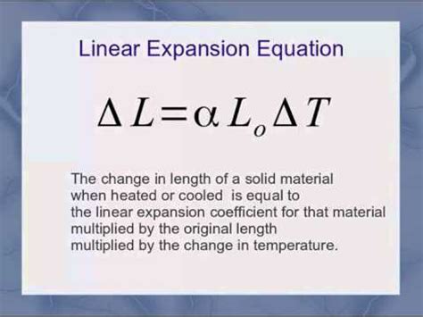 Thermal Expansion Equations - YouTube