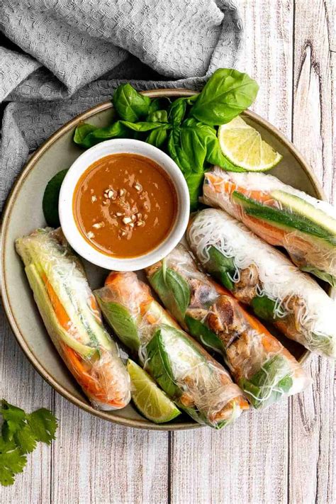 Vietnamese Summer Rolls with Chicken - Ahead of Thyme