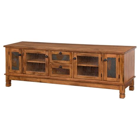 Sunny Designs Sedona 78 in. TV Console - Rustic Oak | Tv console ...