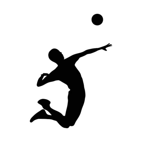 Volleyball Player Clipart Black And White Free