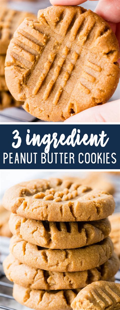 3 Ingredient Peanut Butter Cookies - Easy Peasy Meals