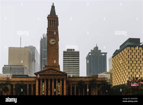 Brisbane City Hall building with clock tower in Australia, Brisbane ...