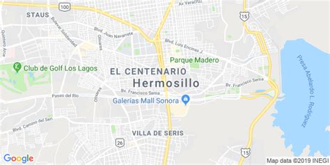 Mapa de Hermosillo, Sonora - Mapa de Mexico