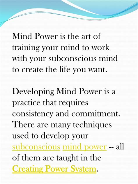 Mind power