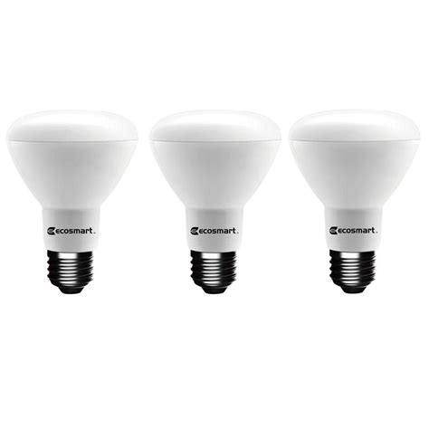 EcoSmart 50-Watt Equivalent R20 Dimmable LED Light Bulb Bright White (3-Pack)-1003030202 - The ...