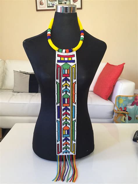 Unisex Ndebele beaded necklace | African fashion, African attire ...