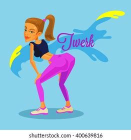 Twerk Dance Vector Flat Illustration Stock Vector (Royalty Free) 400639816