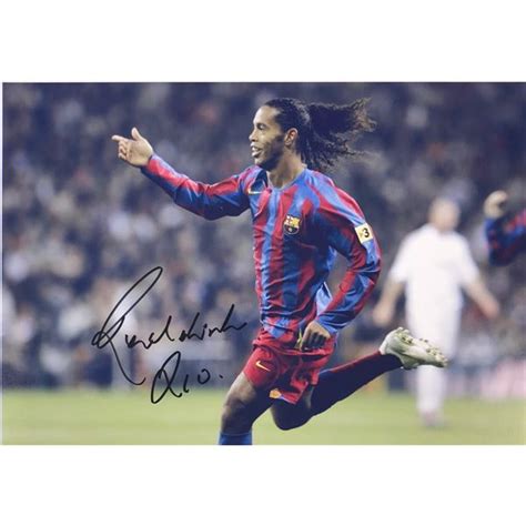 Ronaldinho Autograph Signed Photo