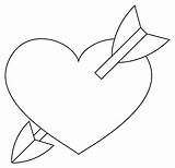 Heart With Arrow coloring Page  ColouringPages sketch template