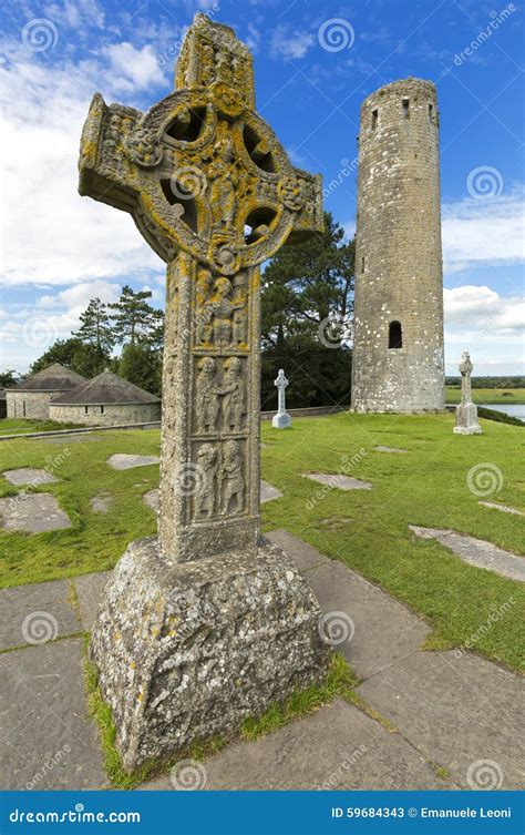 The Monastery of Clonmacnoise, Ireland. Stock Image - Image of cemetery ...