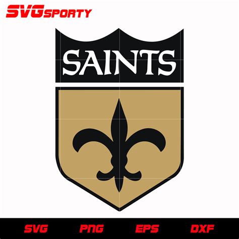 New Orleans Saints Shield Logo svg, nfl svg, eps, dxf, png, digital fi – SVG Sporty