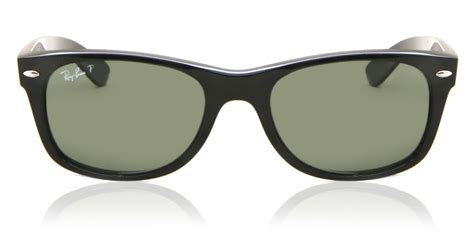 Ray-Ban RB2132 New Wayfarer Polarized 901/58 Sunglasses Glossy Black ...