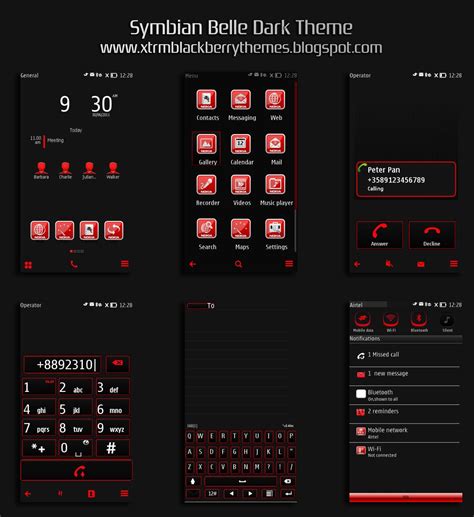 Symbian Belle Dark Premium Theme