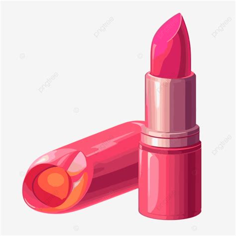 Barbie Lipstick Vector, Sticker Clipart Pink Lipstick On White Background Cartoon, Sticker ...