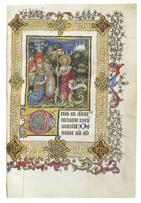 BOOK OF HOURS, use of Rome, in Latin, ILLUMINATED MANUSCRIPT ON VELLUM ...