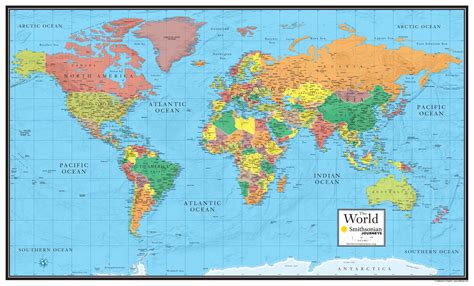 A Map Of The World And Oceans - United States Map