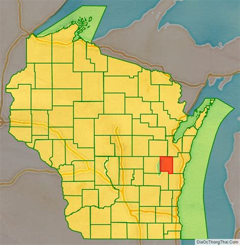 Map of Calumet County, Wisconsin