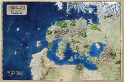 Midgard Poster Map 2012 (Rolled) by Jonathan Roberts - Kobold Press Store