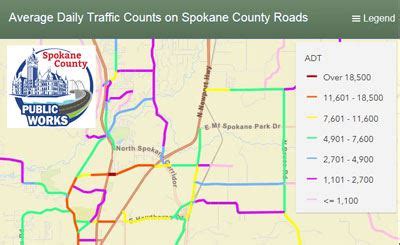 Average Daily Traffic Counts | Spokane County, WA