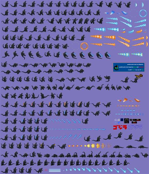 Godzilla Sprite Sheet by zillagamer on DeviantArt