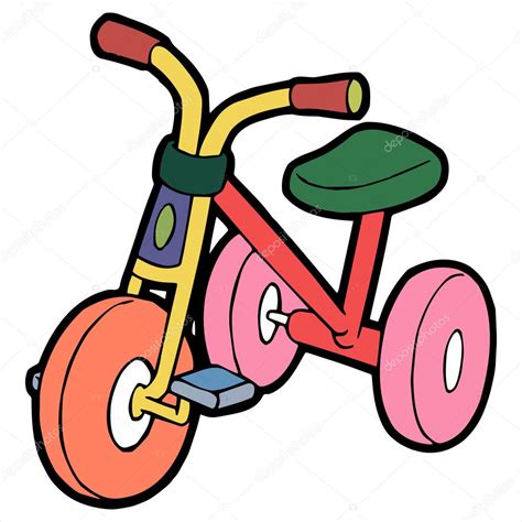 Tricycle cartoon illustration isolated on white Stock Vector Image by ©Foxynguyen #65942699