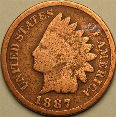 1887 Indian Head Penny, Ac - 896