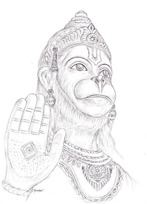 Hanuman Sketch Wallpapers - Wallpaper Cave