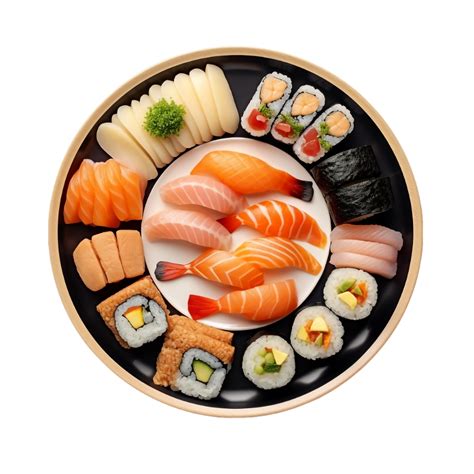 sushi platter with different types of sushi 27735599 PNG