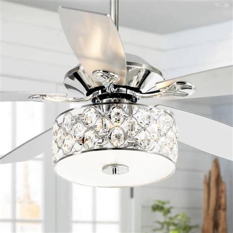 Crystal Chandelier Ceiling Fan Light | Shelly Lighting