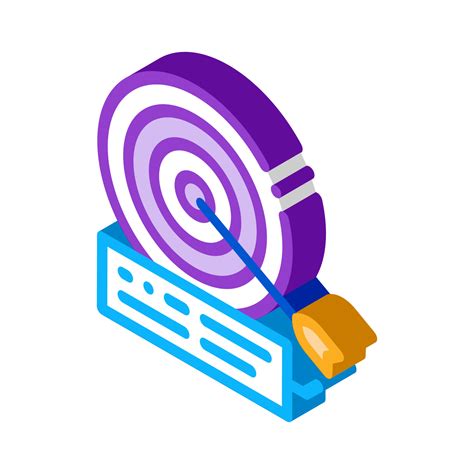 dart hit target isometric icon vector illustration 19475179 Vector Art ...