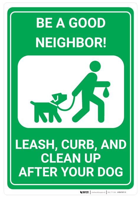 Dog Signs (Curb Your Dog, Beware of Dog Signs) | Creative Safety Supply