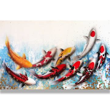 9 Koi Fish Canvas Art For Home Decor | Royal Thai Art