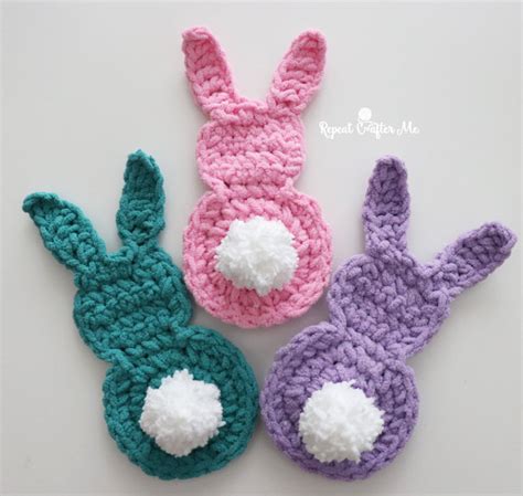 Bernat Bunny Crochet Applique - Repeat Crafter Me