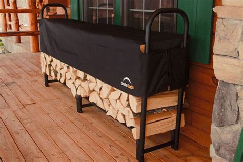 8 ft. Heavy Duty Firewood Rack with Cover - Shelters of New England