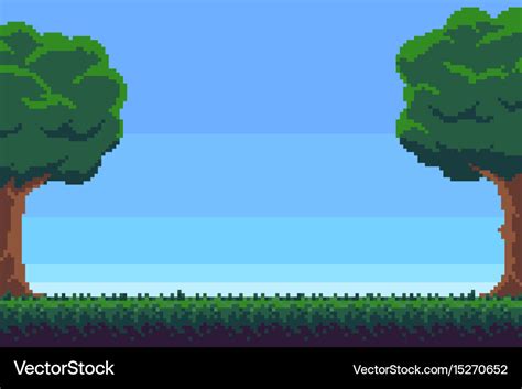 Pixel game background Royalty Free Vector Image