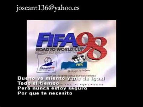 blur song 2 fifa 98 letra lyrics - YouTube