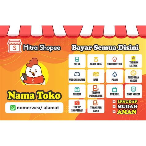 Jual Banner Mitra Shopee | Spanduk Mitra Shopee Terbaru Boleh Custom Desain dan Ukuran Indonesia ...