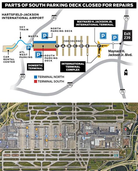 Parking Atlanta airport (ATL) map | Economy Fares