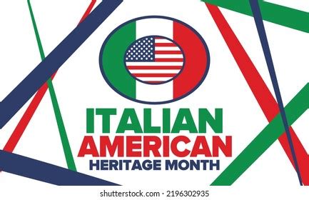 National Italian American Heritage Month Happy Stock Vector (Royalty ...