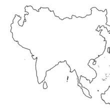 Asia map coloring pages - Hellokids.com