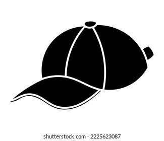 Baseball Cap Silhouette Vector Illustration Isolated Stock Vector ...