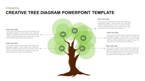 Creative Tree Diagram Template for PowerPoint Presentation