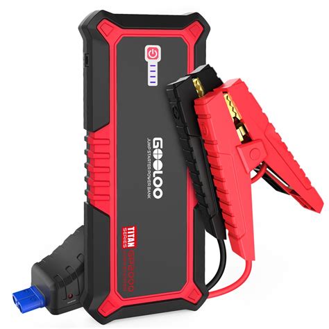 GOOLOO 2000A Peak Car Jump Starter 12V Portable Battery Booster Power ...