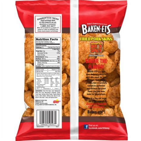 Baken-Ets Hot 'N Spicy Chicharrones Fried Pork Skins, 3.25 oz - Fry’s ...