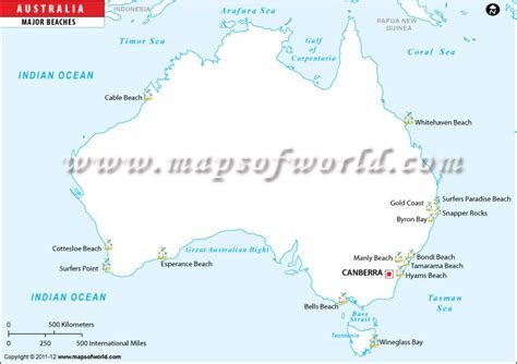 Major Beaches in Australia | Australia Beaches Map