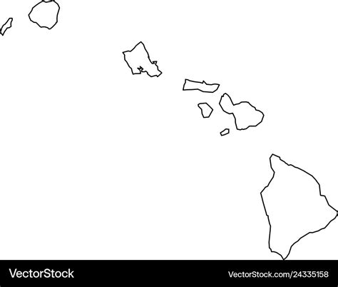 Hawaii State Map Outline