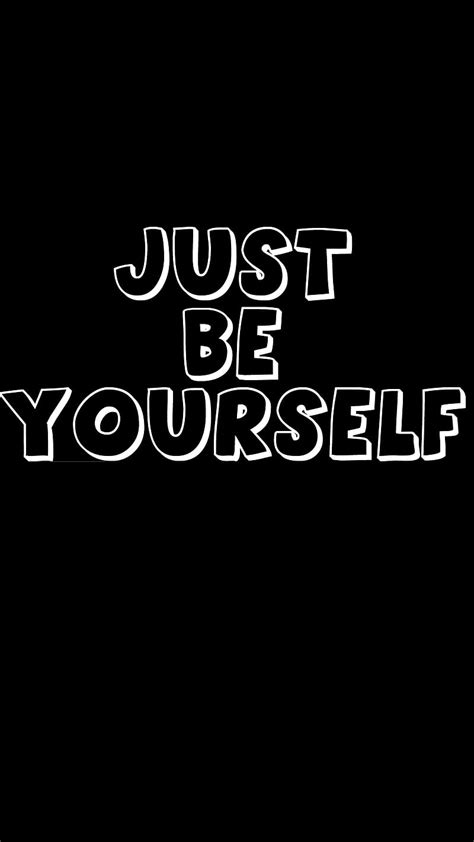 Just be yourself, black, saying, text, HD phone wallpaper | Peakpx