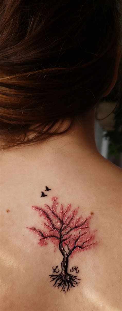 cherry blossom tree with bird tattoo - limitededitionvans2018