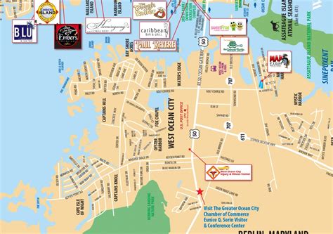 Local Maps | Ocean City Md Chamber Of Commerce - Printable Map Of Ocean ...