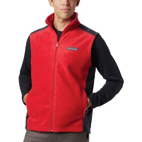 Columbia Steens Mountain Fleece Vest in Red for Men - Save 27% - Lyst